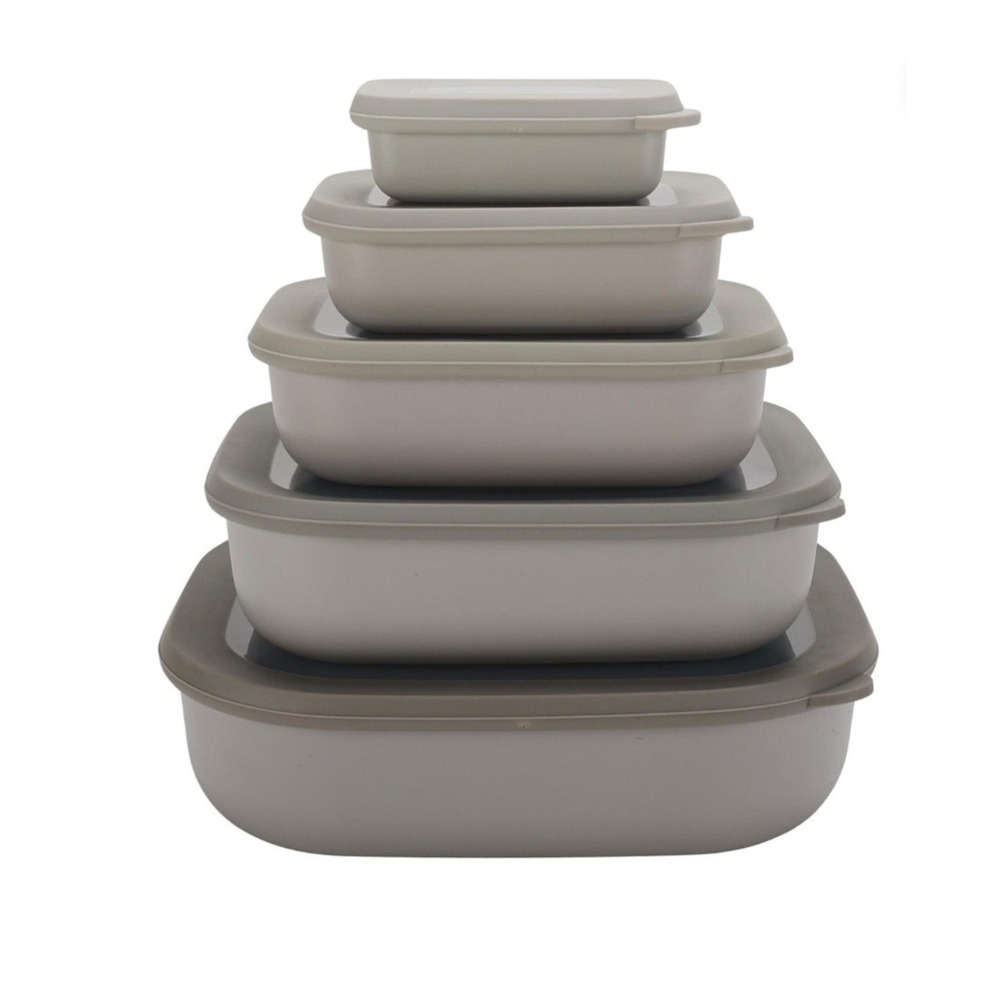 Members Mark ECO‎ FRIENDLY 10 PC Nested Food Storage Set Recycled Gray BPA Free